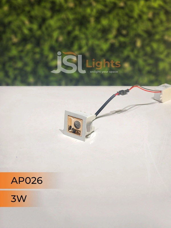 APRA  AP 026 3W White Rose Gold Linear Recessed COB Light - 3W, 3000K