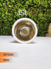 APRA AP2061 18W White Deep Recessed COB Downlight GD Reflector - 18W, 3000K, White GD