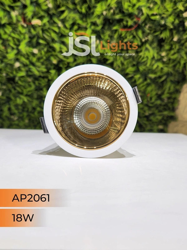 APRA AP2061 18W White Deep Recessed COB Downlight GD Reflector - 18W, 3000K, White GD