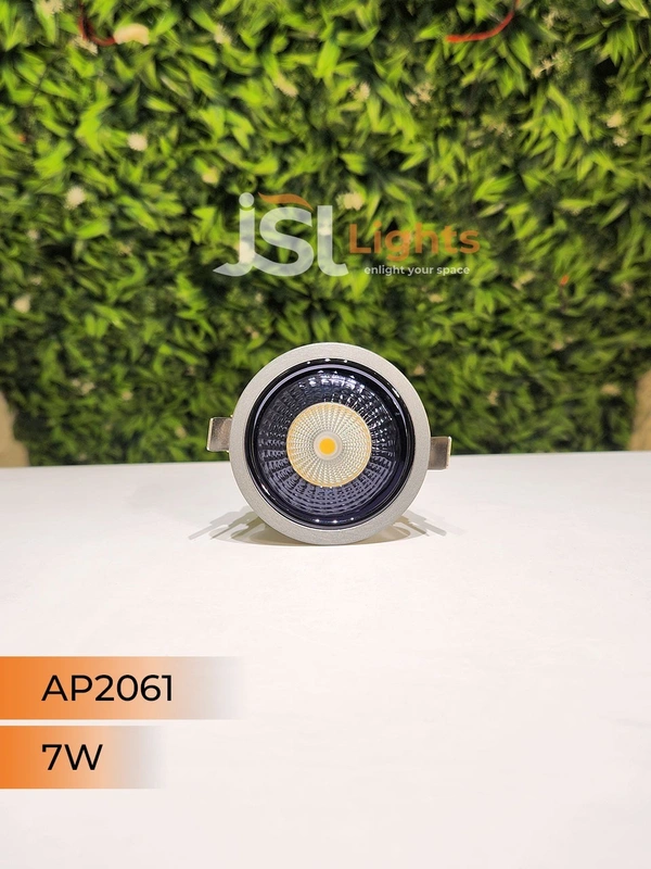 APRA AP2061 7W Silver Deep Recessed COB Downlight PB Reflector - 7W, 3000K, Silver PB