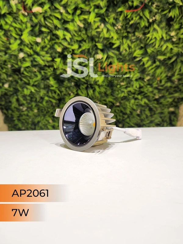 APRA AP2061 7W Silver Deep Recessed COB Downlight PB Reflector - 7W, 3000K, Silver PB