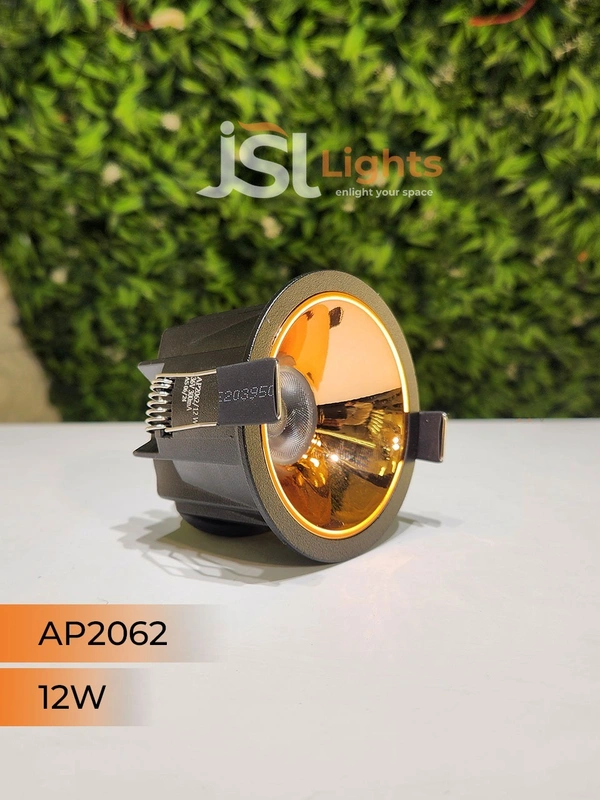 APRA AP2062 12W Black Deep Recessed COB Downlight RG Reflector - 4000K, Black