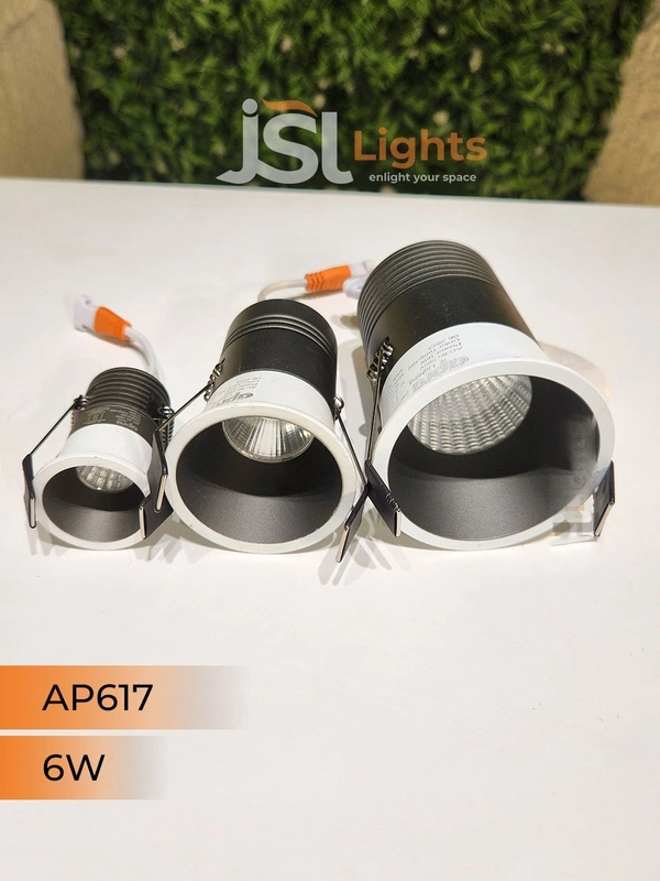 APRA AP 617 6W Grey Deep Recessed COB Downlight - 6W, 4000K