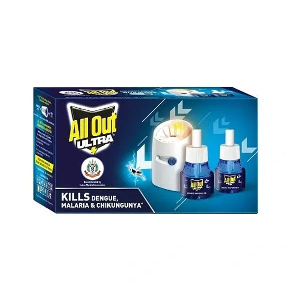 All Out Ultra Mosquito Repellant Combi Pack (Machine + Pack Of 2 Refills)
