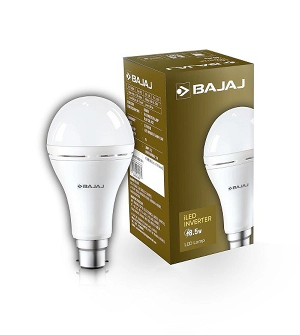  Bajaj LEDZ 8.5W Rechargeable Emergency Inverter LED Bulb, Upto 4 Hours Battery