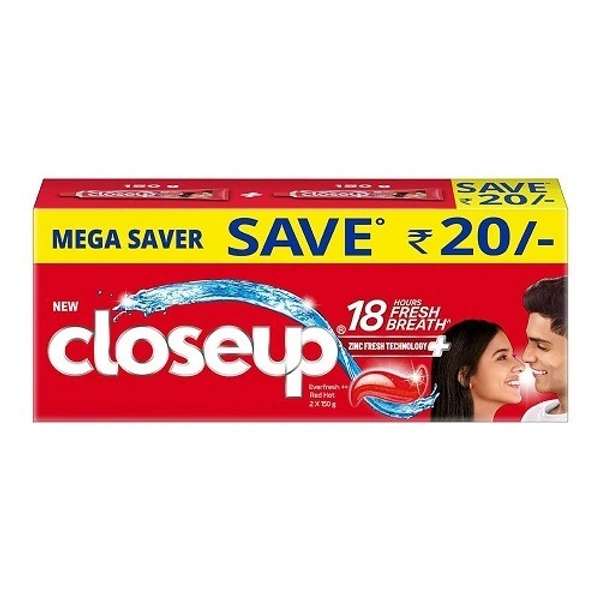 Closeup Fresh Breath Toothpaste 300g (Pack of 2)