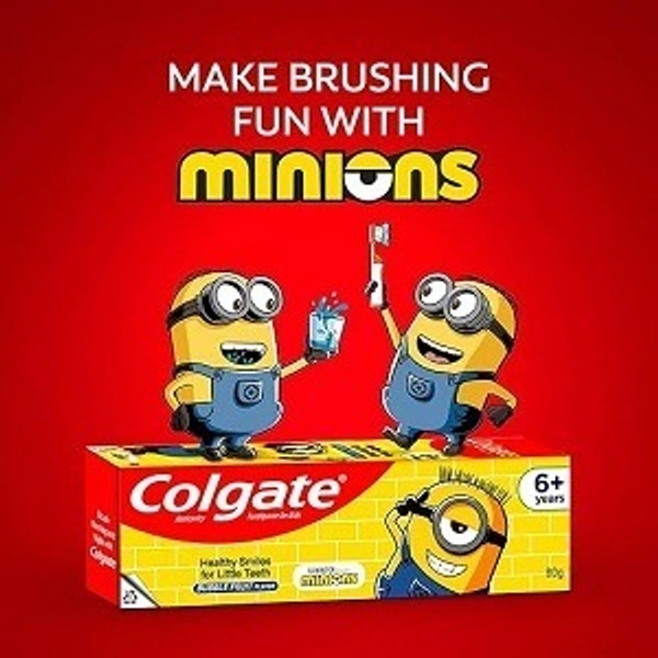 Colgate Kids Toothpaste, For 6+ Years, Minions, Bubble Fruit Flavour Toothpaste  (80 g)
