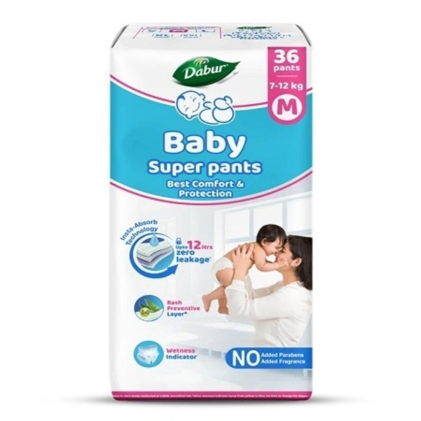 Dabur Baby Super Pants Medium (Pack of 36)
