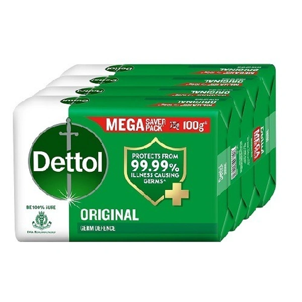 Dettol Original Germ Protection Soap 100g (Pack of 4)