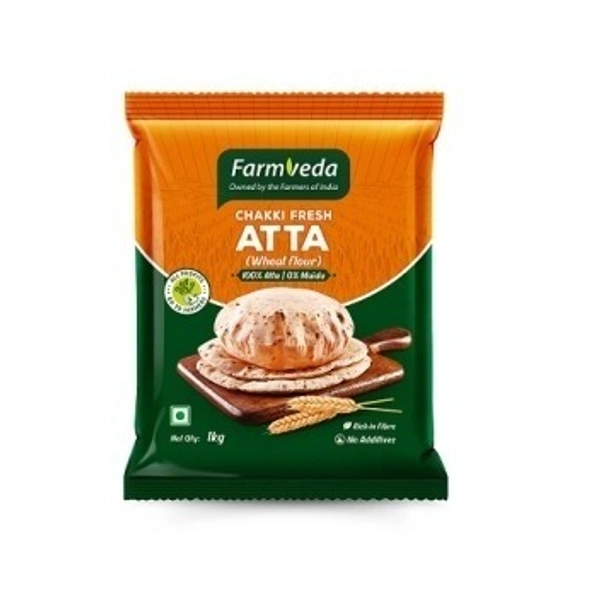 Farmveda Chakki Fresh Atta (Wheat Flour) 1 Kg