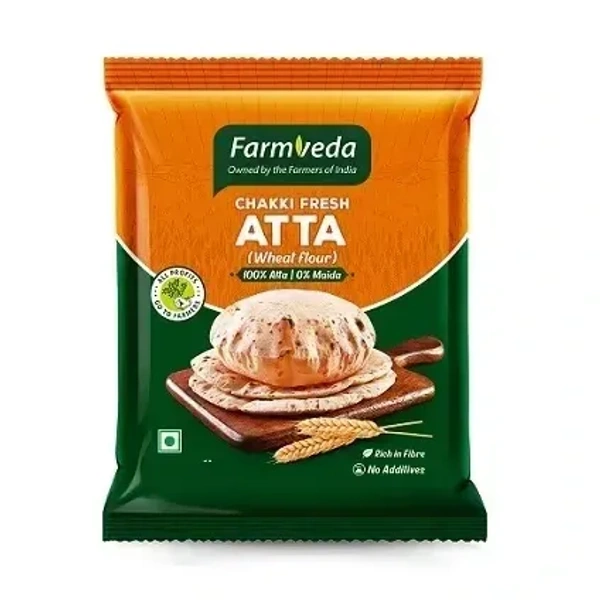 Farmveda Chakki Fresh Atta (గోధుమ పిండి) 5 Kg