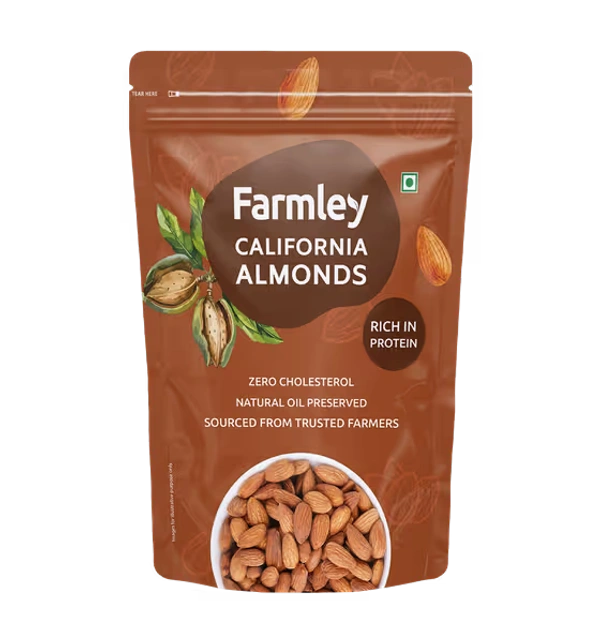 Farmley California Almonds 500g Pack (Second Quality)