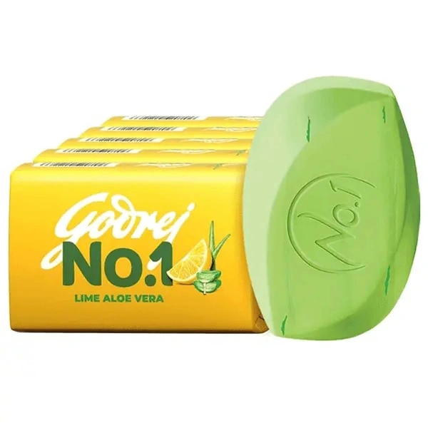 Godrej No.1 Lime And Aloe Vera Soap (5 x 100g)