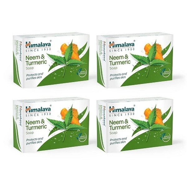 Himalaya Herbals Neem and Turmeric Soap, 125gm (Pack of 4)