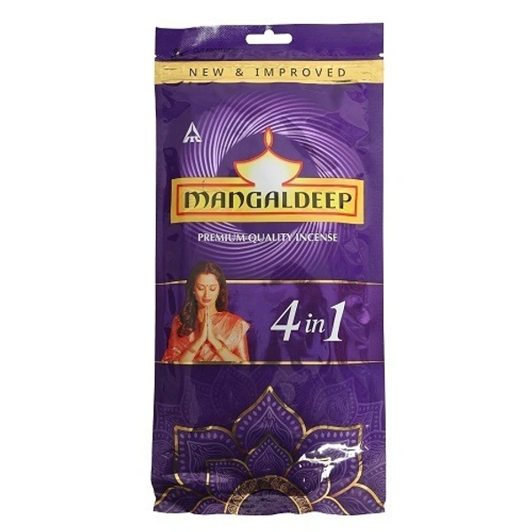  Mangaldeep 4 in 1 Ziplock Agarbatti (120g)