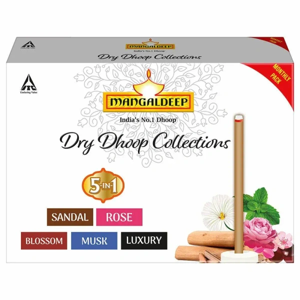 Mangaldeep 5in1 Collections Dry Dhoop Sticks 75g