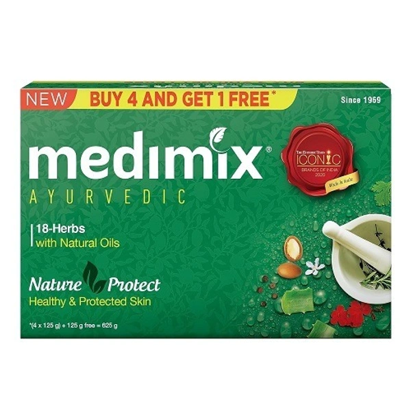 Medimix Ayurvedic Soaps 125g (Buy 4 Get1 Free)
