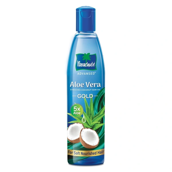 Parachute Advansed Aloe Vera Enriched Coconut Hair Oil Gold | 5X Aloe Vera With Coconut Oil - 400 ml