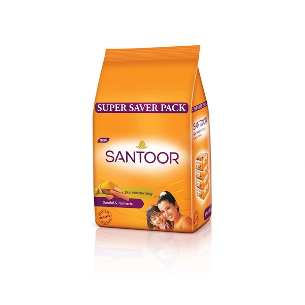Santoor Sandal & Turmeric Soap 100g (Pack of 4)