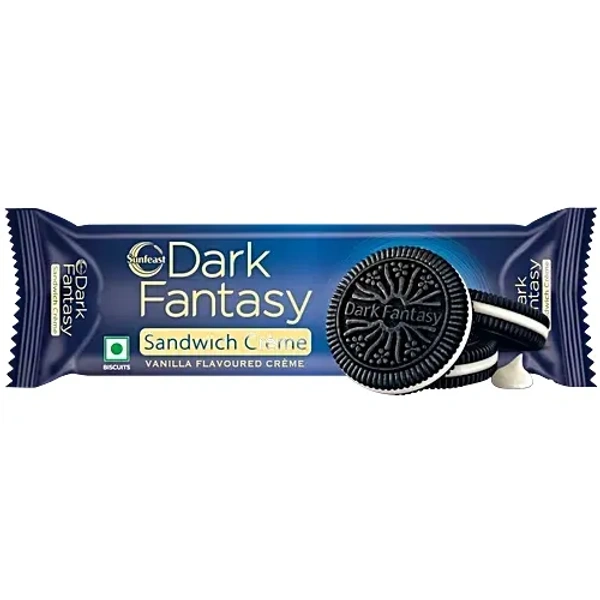 Sunfeast Dark Fantasy Vanilla Flavoured Creme Biscuits 83 G