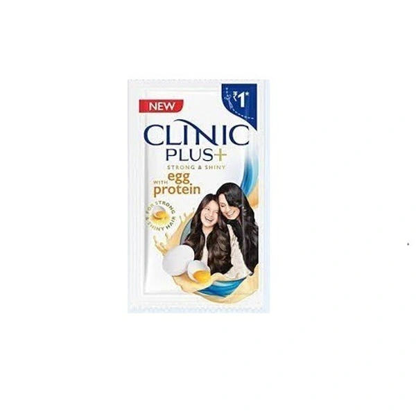 Clinic Plus Strong & Shiny Egg Protein Shampoo 1Rs (Pack 0f 16)
