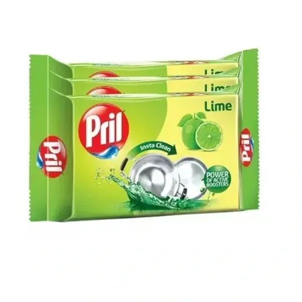 Pril Insta Clean Lime Dishwash Bar  (3 x 200 g)