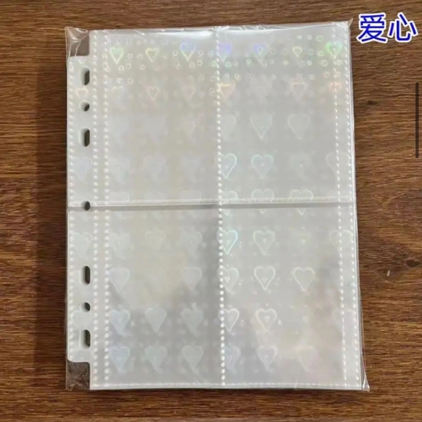 A5 Binder Sleeves (25pack)  - Heart Holo