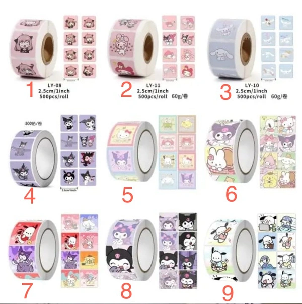 Anime Sticker Rolls (500pcs/roll) - 2 Melody