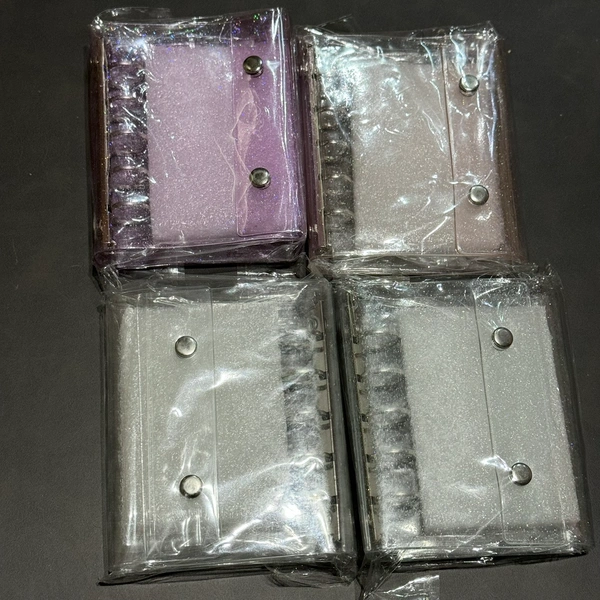 5 Ring Mini Binder - Clear Sparkle
