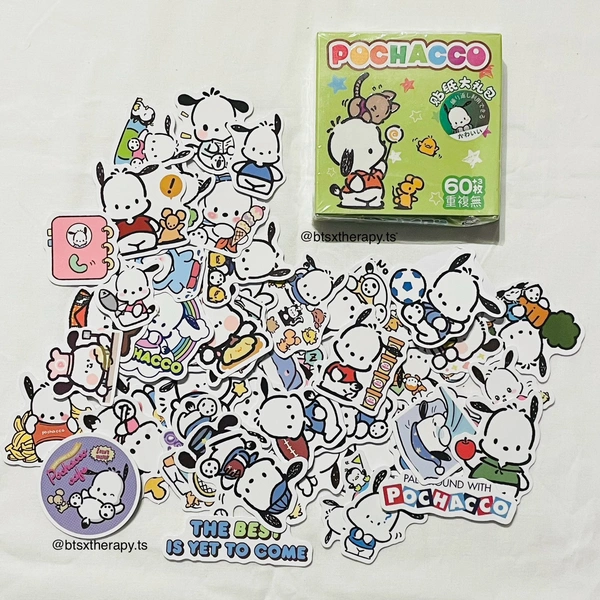 Pochacco Sticker Set (60 Pcs) - Blue Set