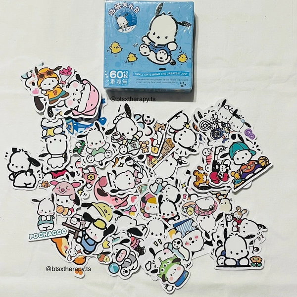 Pochacco Sticker Set (60 Pcs) - Blue Set