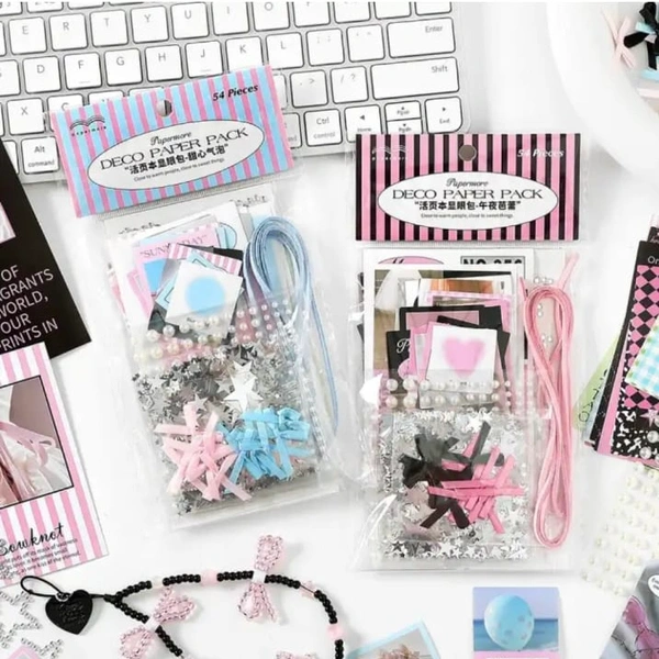 Deco Paper Pack  - Pink/Black