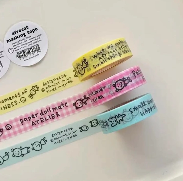 Paper doll Mate Masking Tape - Blue