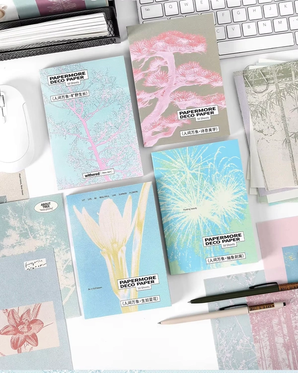 Papermore Deco Paper (50 Sheets) - Summer Flower