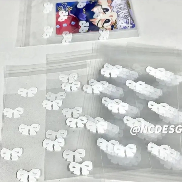 Bow Sealing Bags (Set of 25) - White Bow