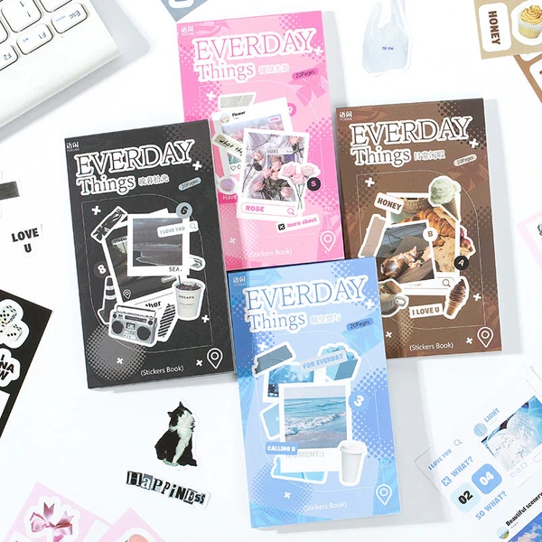 Everyday Things Sticker Book - Pink