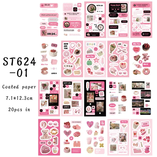 Everyday Things Sticker Book - Pink