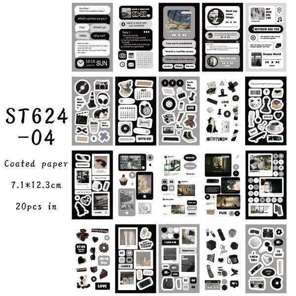 Everyday Things Sticker Book - Black