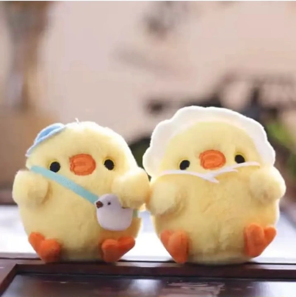 Chick Plushie - Blue Hat & Bag