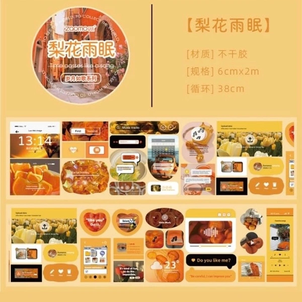 Color-themed Sticker Strip Pack