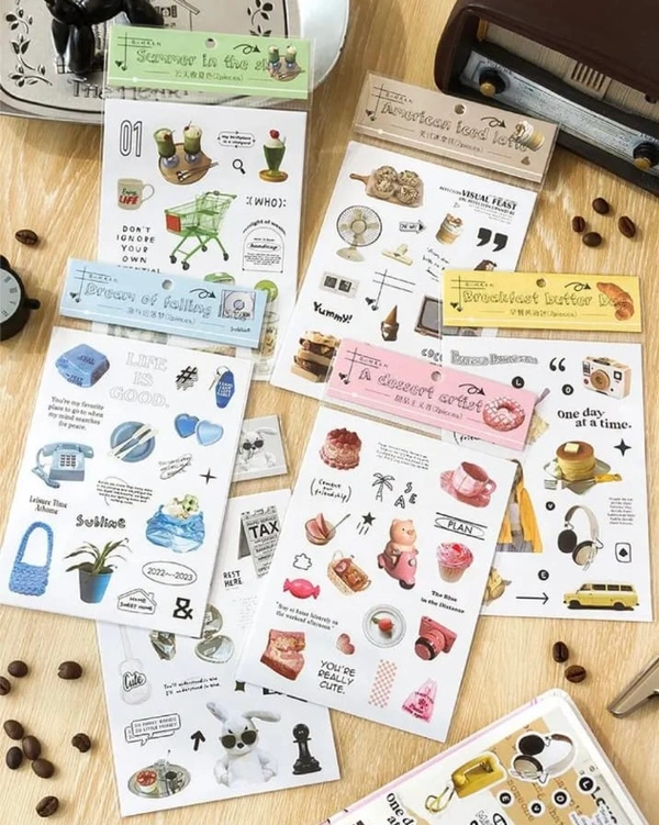  Time Series Stickers (Papermore) - Brown - American Iced Latte