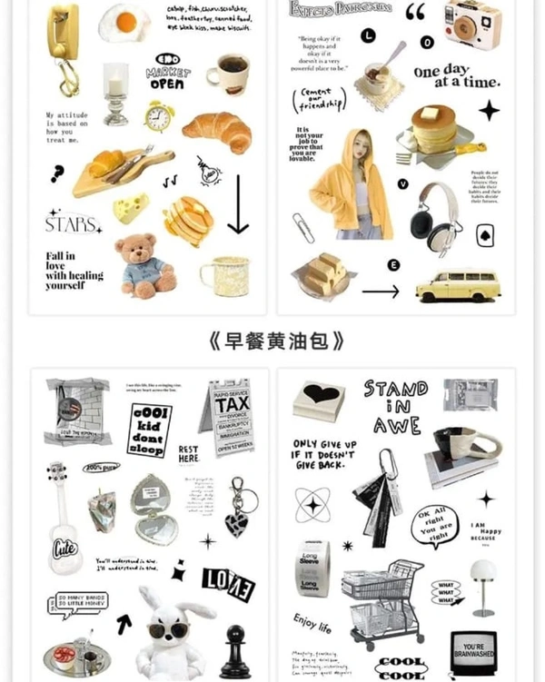  Time Series Stickers (Papermore) - Black - Literary Club