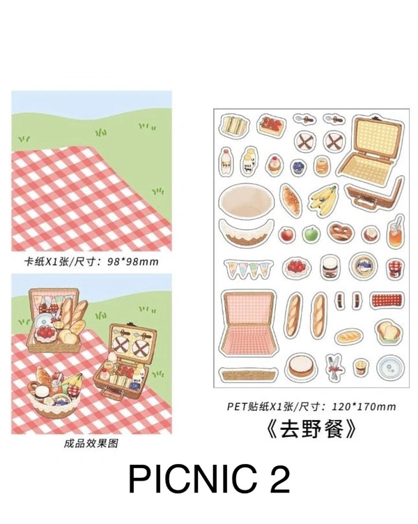 2.5D PaperMore Sticker Set - Picnic 2