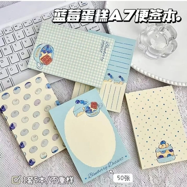 Blueberry Memos (50 Sheets) - A