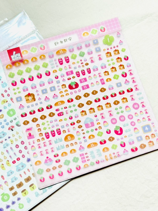 “Square Block” Label Sticker  - Numbers