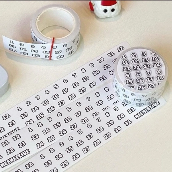 Monochrome Number Sticker Roll