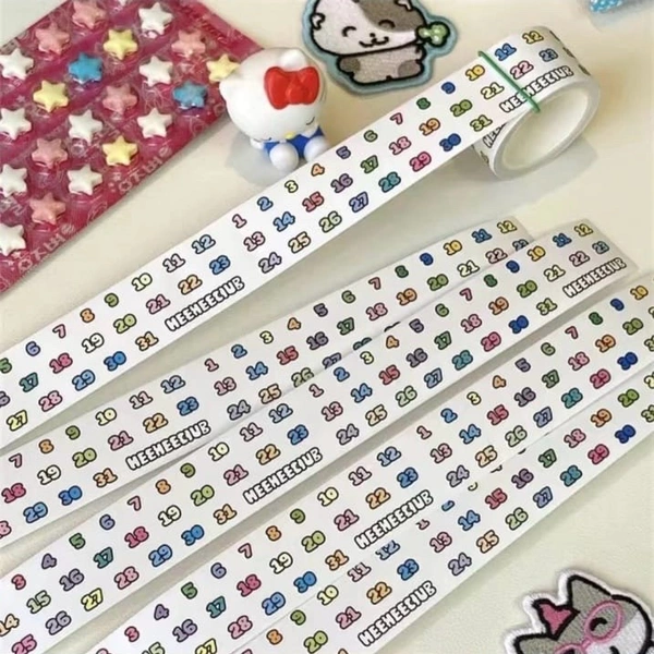 Colored Number Sticker Roll