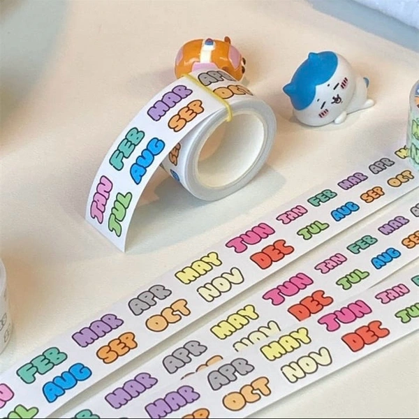 Months Sticker Roll