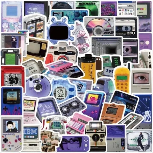Cyber Space Sticker Set (50 Pieces) 