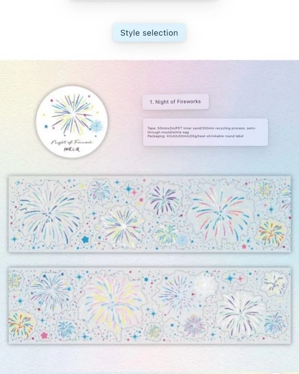 Dream Shimmer Series PET Roll - Night of Fireworks